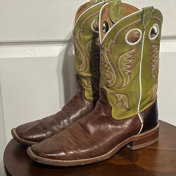 🔥🔥 Justin BR307 Austin Cognac 11 inch Men's Bent Rail Cowboy Boot Sz 10B - GUC - Picture 1 of 13